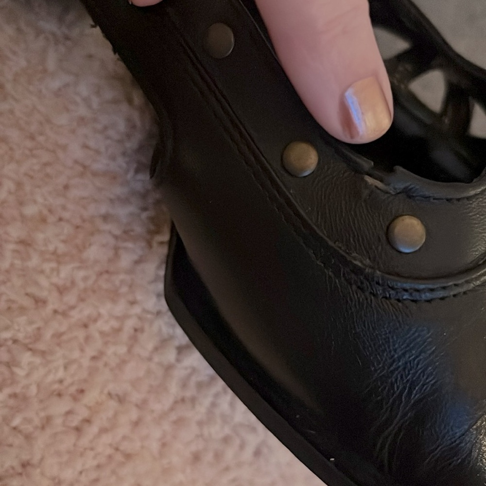 John Fluevog Free Amina shoes studded black leather (project shoe) - Picture 14 of 14